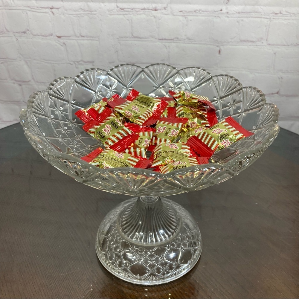 VAL ST. LAMBERT Beautiful Crystal Vintage Candy Dish. EUC